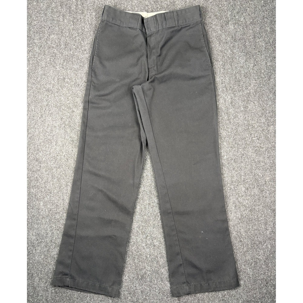 Dickies 874 Original Fit Black Work Pants Mens 32x30 Twill Trousers Fits 30x28